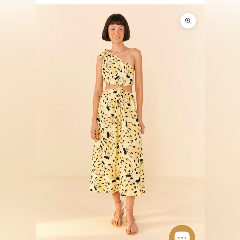 NWT Farm Rio Banana Bossa Midi Dress